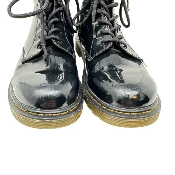Dr Martens Patent Leather Boots - Black - Youth 5US/4UK - 1460Y - Picture 3 of 11